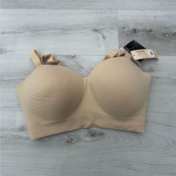 Truekind Supportive Comfort Wireless Bra - Beige, Various Sizes NWT - Picture 3 of 4